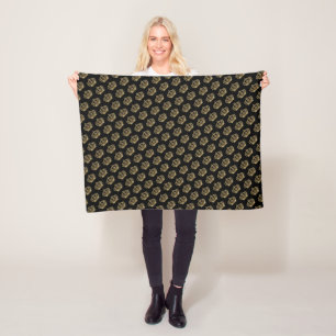 Golden Crown Regal King or Queen Fleece Blanket