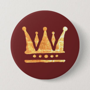 Golden Crown Round Badge