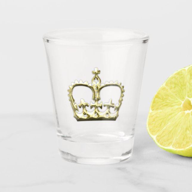 Golden Crown Shot Glass (Front)
