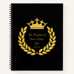 Golden Crown & The Kingdom of God Bible Verse Notebook