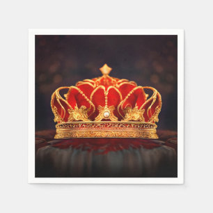 Golden Crown Time Napkin