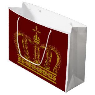 Golden Crown + your background & ideas Large Gift Bag