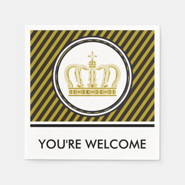 Golden Crown + your background & ideas Napkin (Front)