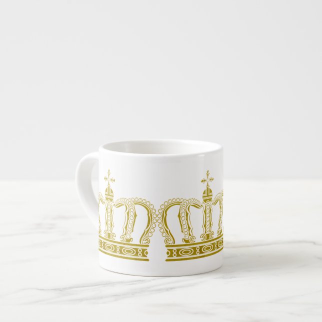 Golden Crown + your ideas Espresso Cup (Front Left)