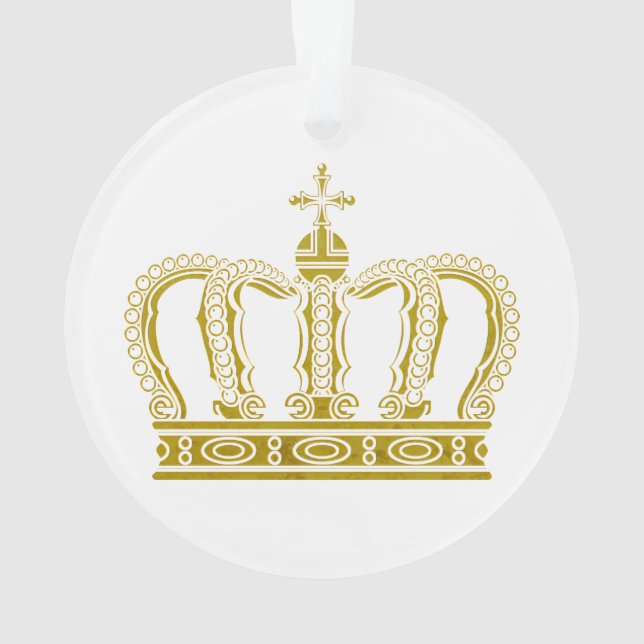 Golden Crown + your ideas Ornament (Back)
