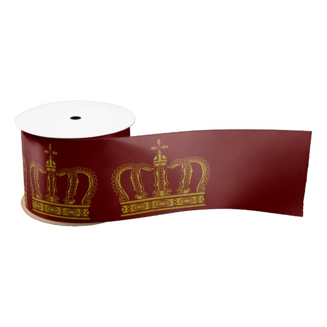 Golden Crown + your ideas Satin Ribbon (Spool)