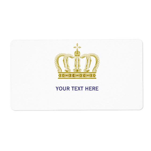 Golden Crown + your text (Front)