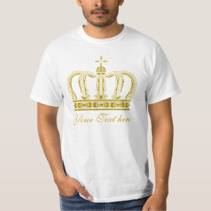 Golden Crown + your text T-Shirt