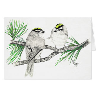 Golden Crowned Kinglet Card