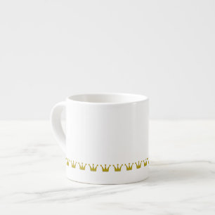 Golden Crowns Border + your ideas Espresso Cup