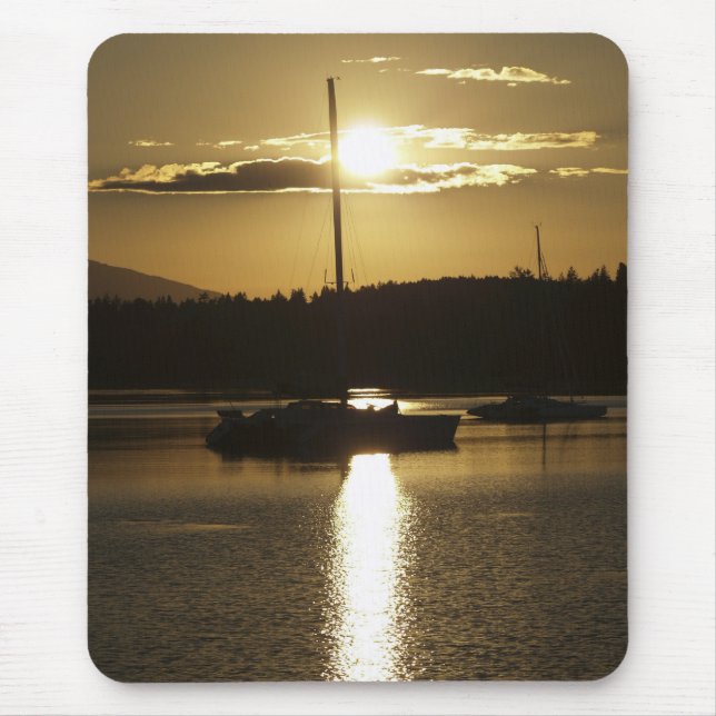 "Golden Cruise" Sailboat Mousepad (Front)