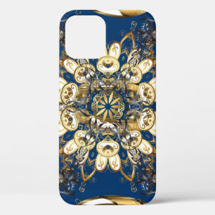 Golden Curls, Oriental Vintage Pattern. iPhone 12 Case