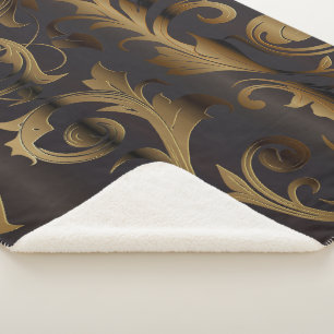 Golden Curtains 3 Sherpa Blanket