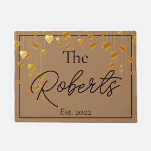 Golden Custom Housewarming   New Home   Welcome Doormat