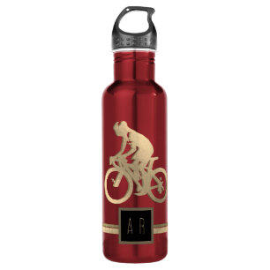 Golden Cyclist Silhouette 710 Ml Water Bottle