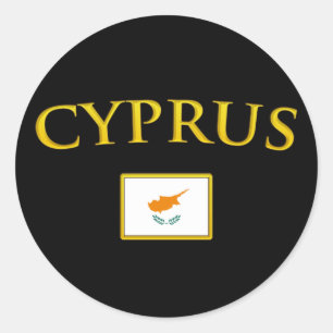 Golden Cyprus Classic Round Sticker