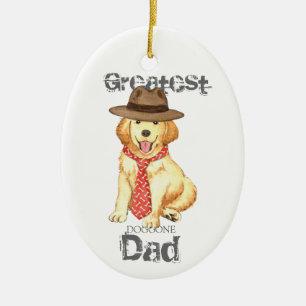 Golden Dad Ceramic Ornament