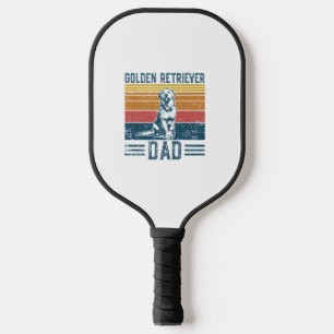 Golden Dad Dog - Vintage Golden Retriever Dad Pickleball Paddle