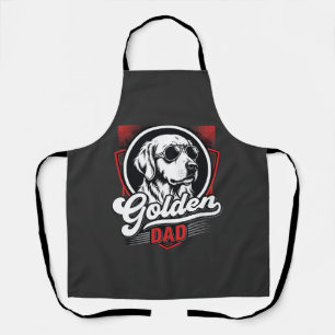 Golden Dad Golden Retriever Sunglasses Design Apron