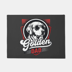 Golden Dad Golden Retriever Sunglasses Design Doormat