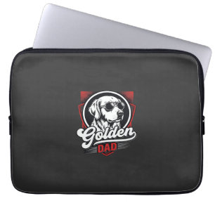Golden Dad Golden Retriever Sunglasses Design Laptop Sleeve