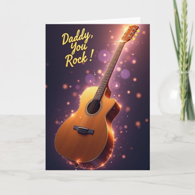 Golden Daddy You Rock Card (Front)