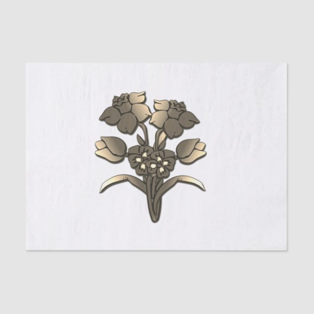 Golden Daffodil  Tissue Paper (Front)