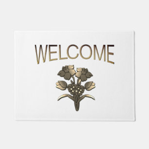 Golden Daffodil Welcome Doormat