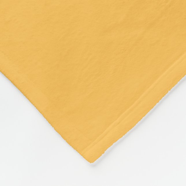 Golden Daffodil Yellow, Bright Solid Colour Fleece Blanket (Corner)