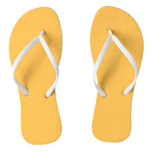 Golden Daffodil Yellow, Bright Solid Colour Flip F Flops