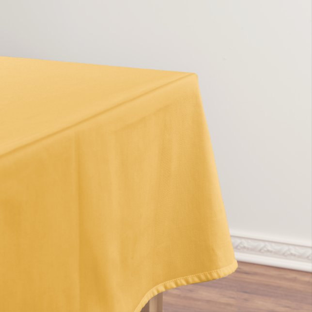 Golden Daffodil Yellow, Bright Solid Colour Tablecloth (In Situ)