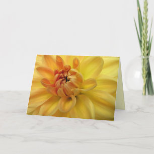 Golden Dahlia Birthday Card