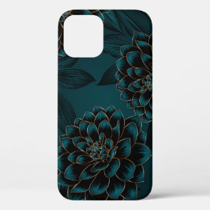 Golden Dahlias: Luxurious Vintage Pattern. iPhone 12 Case