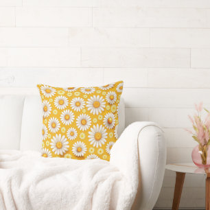 Golden Daisy Garden Cushion