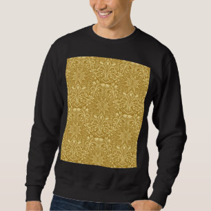 Golden Damask Baroque Floral Pattern Sweatshirt