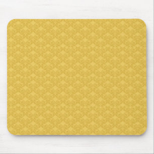Golden Damask Bows Mouse Mat