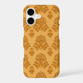 Golden Damask Floral Pattern