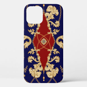 Golden Damask seamless pattern. Vintage indian wal iPhone 12 Case