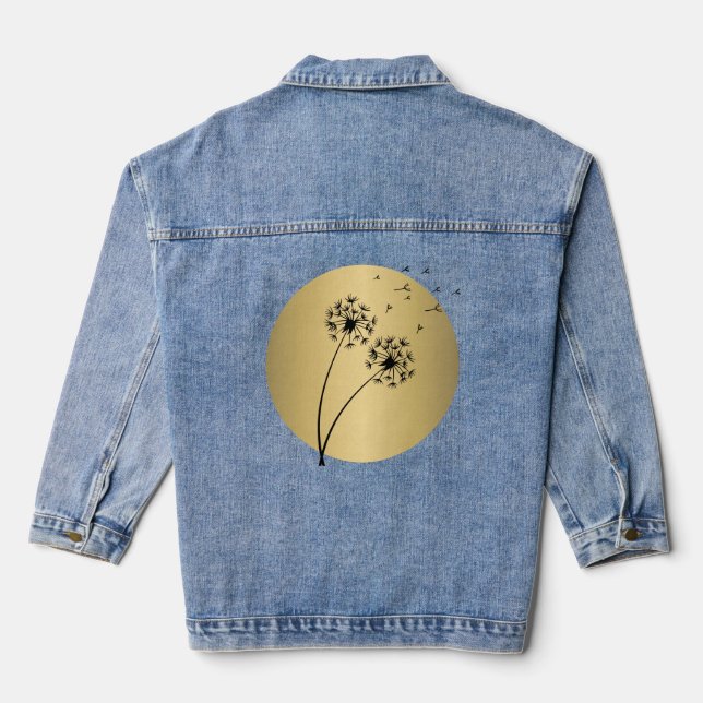 Golden Dandelion Denim Jacket (Back)