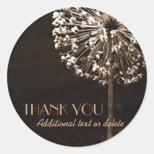 Golden Dandelion Wishes Thank-You Classic Round Sticker