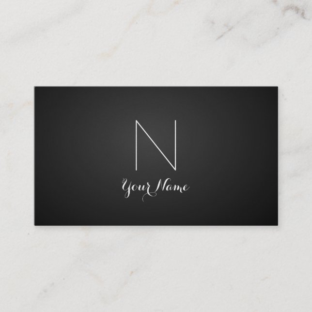 Golden Daring and Monogrammed Business Card (Front)