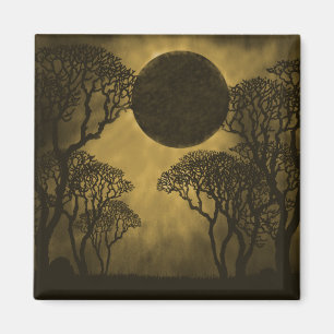 Golden Dark Forest Eclipse Magnet