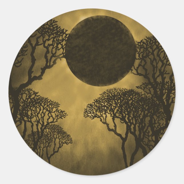 Golden Dark Forest Eclipse Stickers (Front)