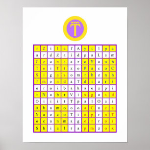 Golden Dawn Enochian Air Tablet / Watchtower Poster