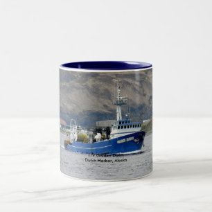 Golden Dawn, Fishing Trawler in Dutch Harbour Two-Tone Coffee Mug
