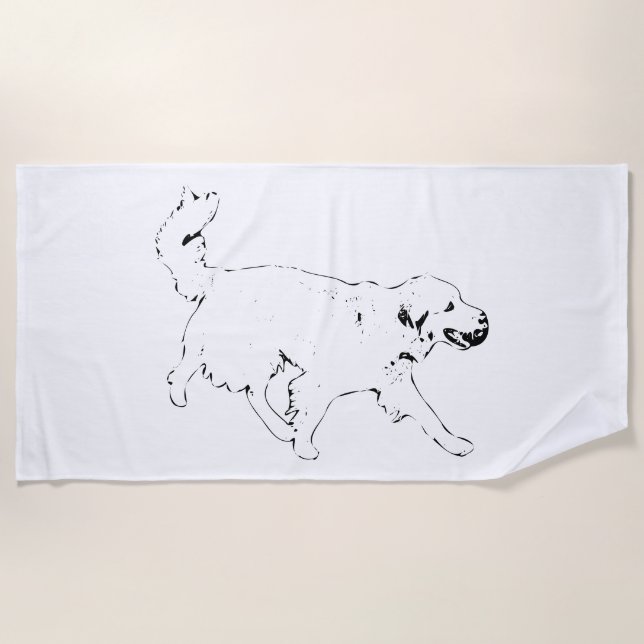 Golden Day Motion Beach Towel (Front)