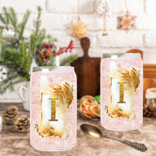 Golden Decorative Framed Monogram Capital Letter I Can Glass