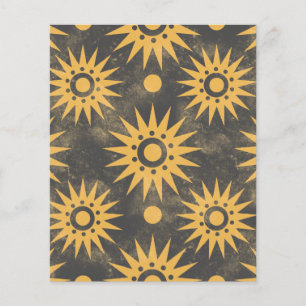 Golden decorative stars scrapbook paper