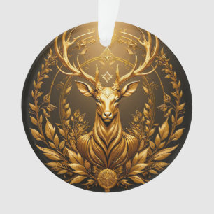 Golden Deer Emblem Ornament