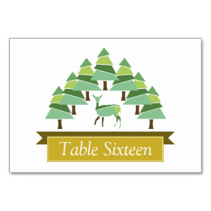 Golden Deer Forest Table Number